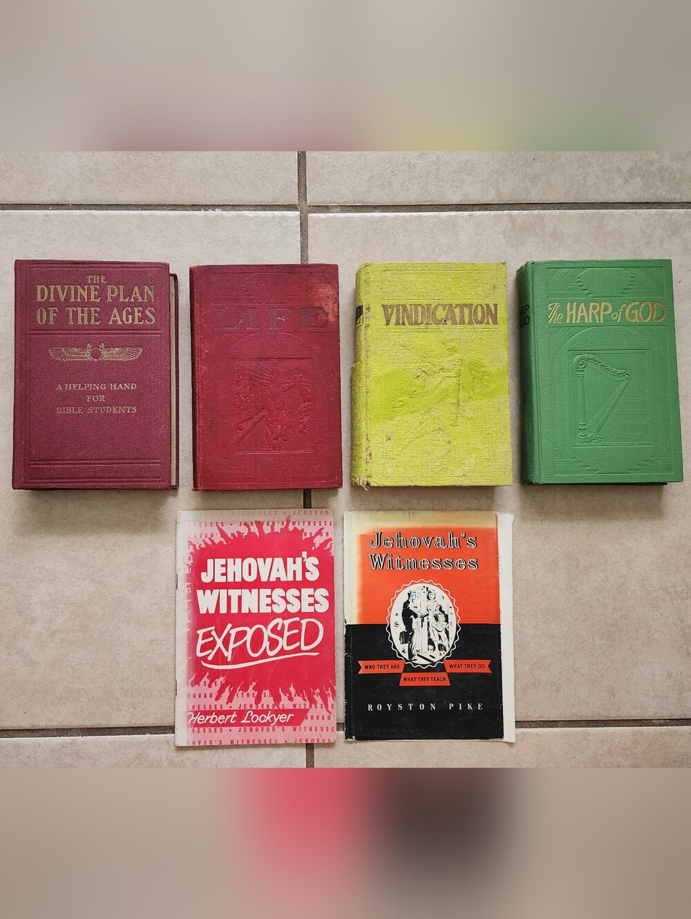 Antique Jehovah's Witnesses Publications Books Plus 'Exposed' & Book Cover